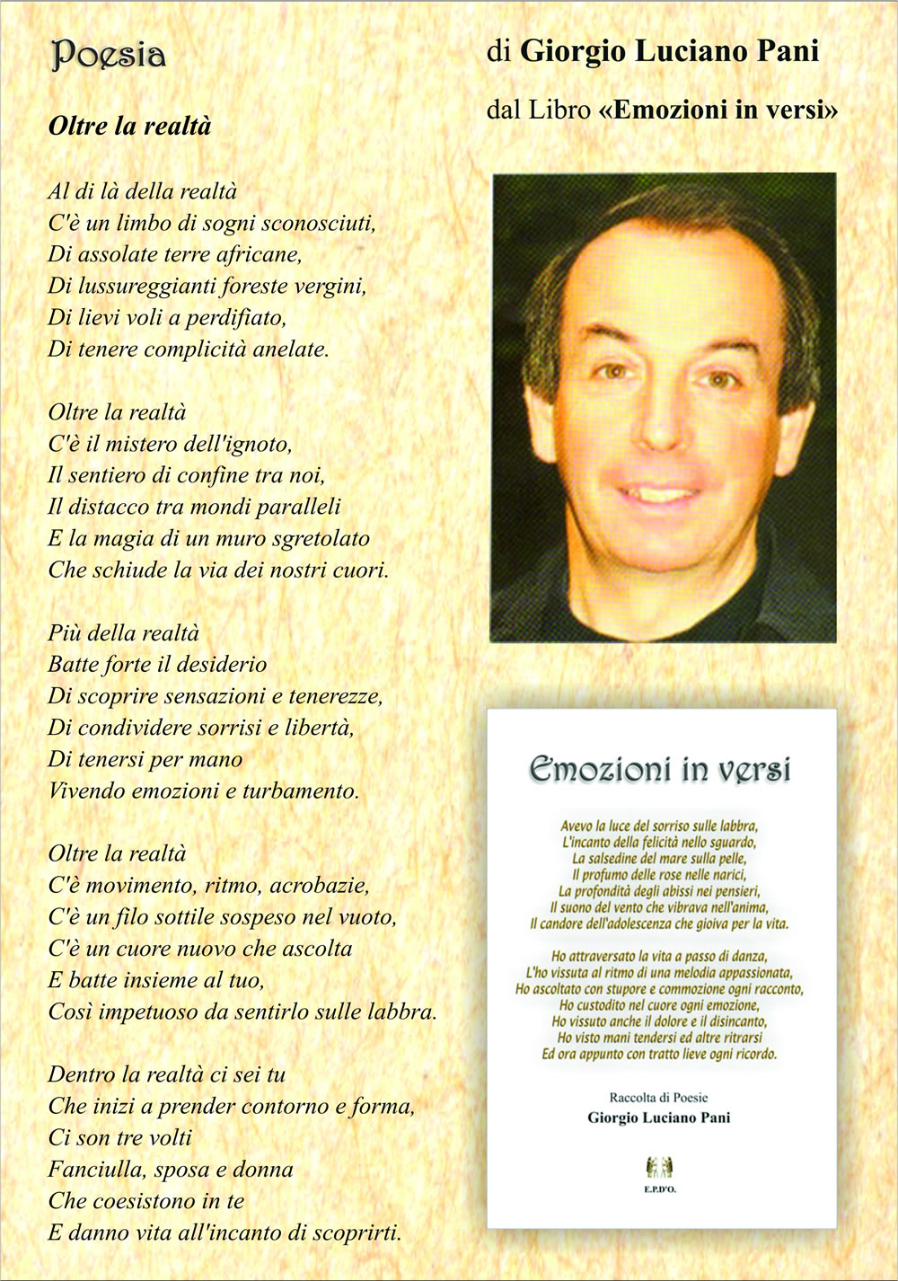 Poesia Giorgio Luciano Pani