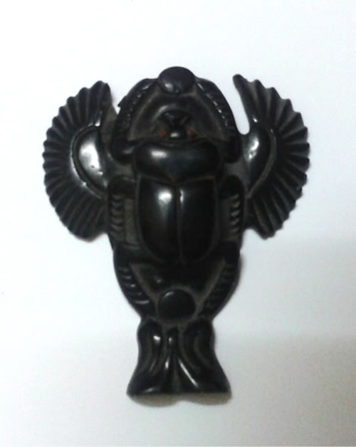 Gemelli Scarabeo Egizio - Riproduzione Museo In Pewter Placcato Oro 24K