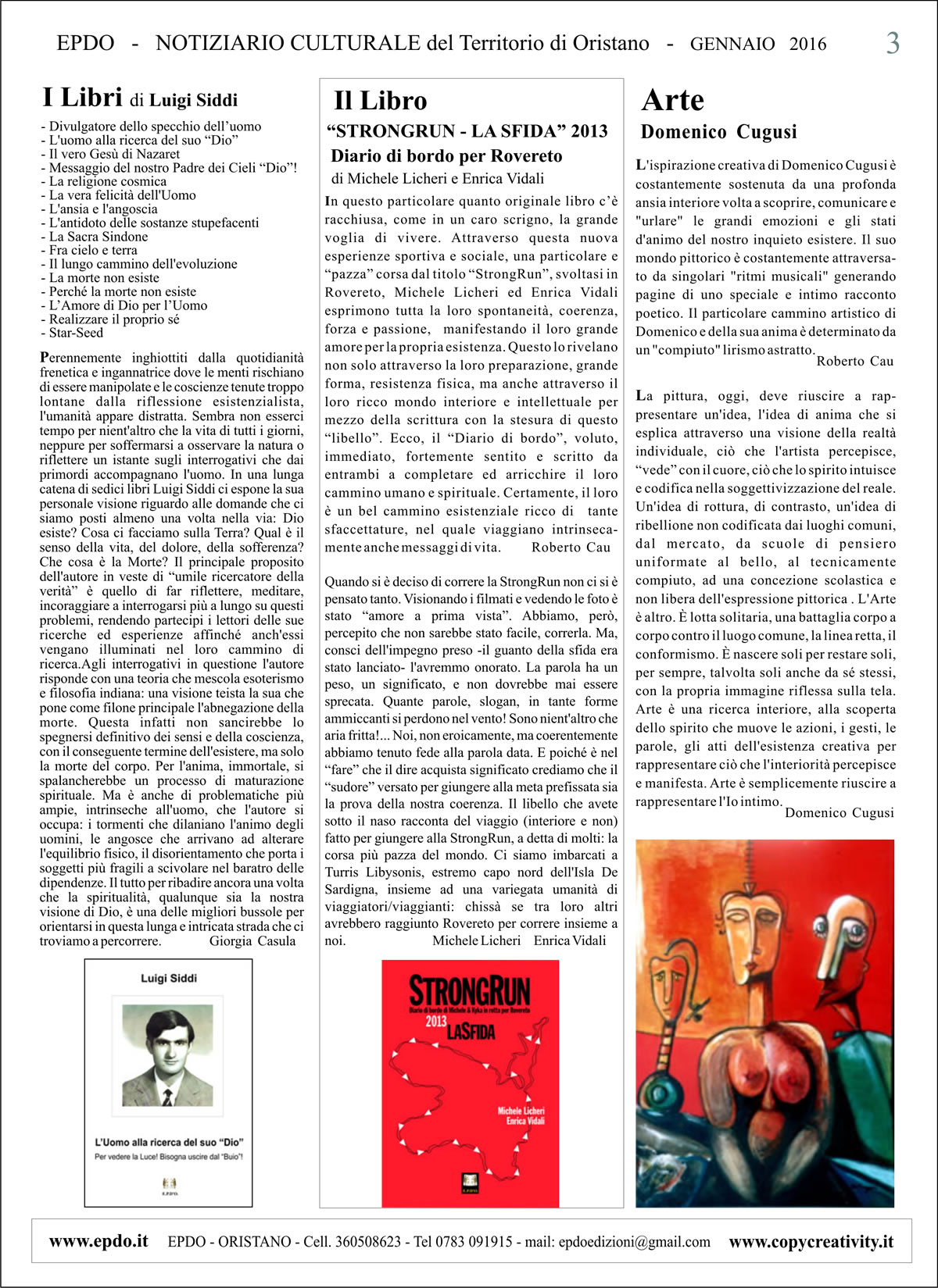 Notiziario Culturale EPDO - Oristano